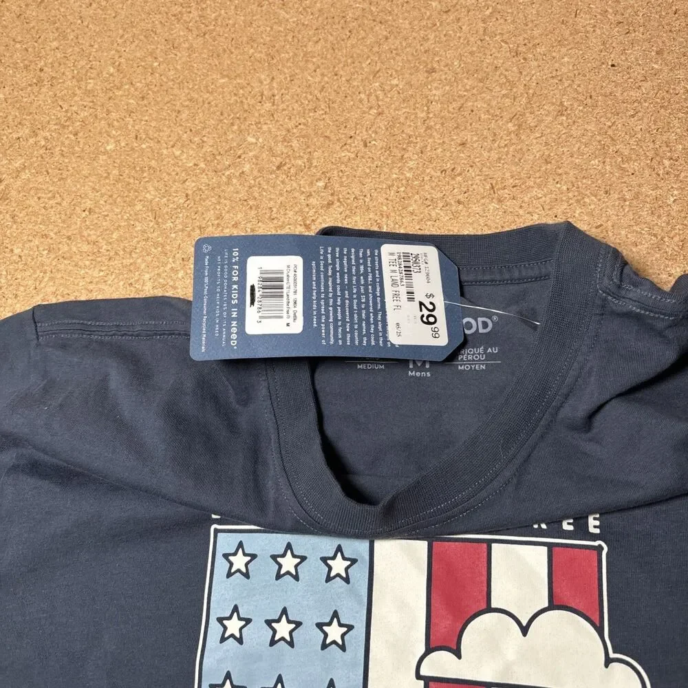 Men's Land the Free Flag Short Sleeve Crusher-LITE Tee Size M H2 - Picture 5 of 8